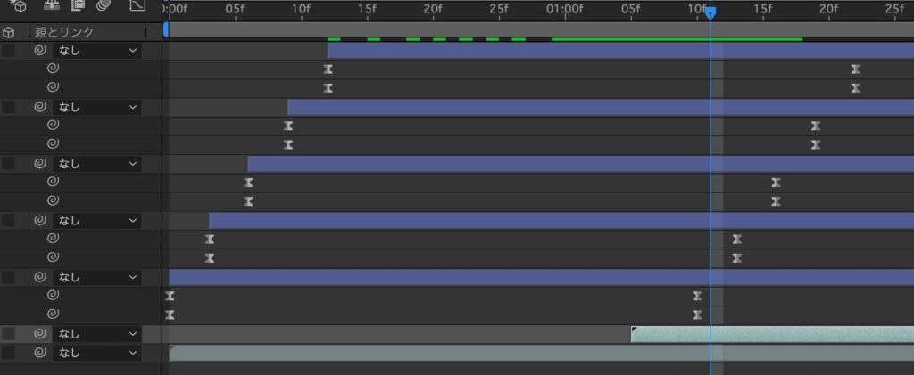 After Effectsのチュートリアル「トランジション2」の素材を配置